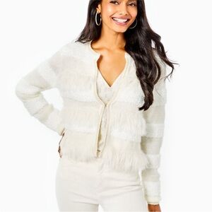 Lilly Pulitzer Pelham Cardigan L fuzzy